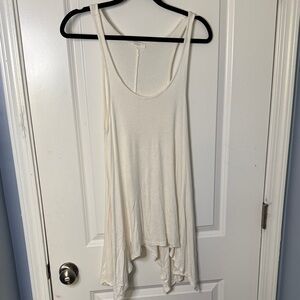 Cherish Cream Asymmetrical Tank Top